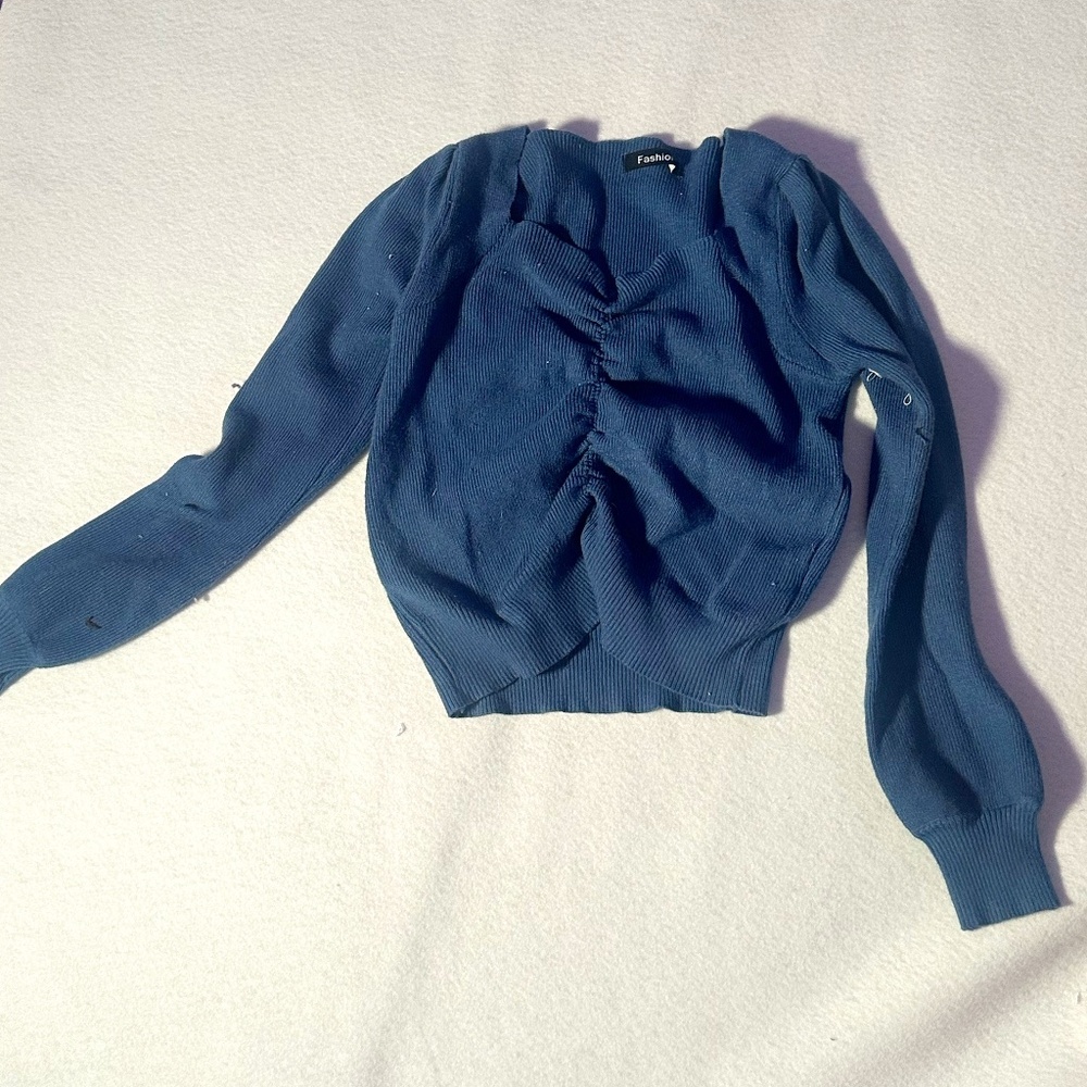 Small Dark Blue Cotton Sweater